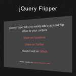 jQuery Flipper - CSS3 flip effect