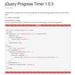 jQuery Progress timer