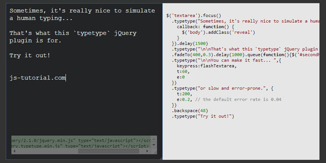 Js Tutorial Typetype Human Typing With Jquery