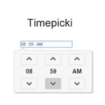 Timepicki - free Time picker jquery plugin