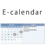 E-calendar - Create a calendar with events