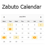 Zabuto Calendar - Add a month calendar to your web page