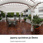 jQuery Cyclotron - Drag the image above around