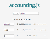 accounting.js – Format Money / Currency