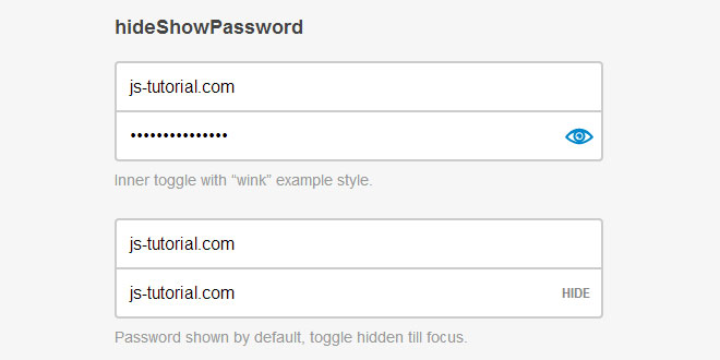 Hide/Show Passwords