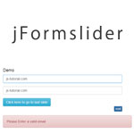 jFormslider - A Form which is in the form of slider