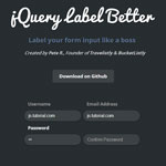 jQuery Label Better - Label your form input like a boss
