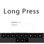 Long Press -  Ease the writing of accented or rare characters