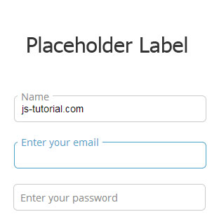 jQuery Placeholder Label