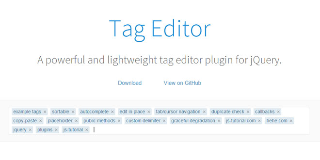 Tag Editor - A powerful and lightweight tag editor plugin