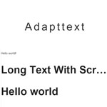 Adapttext - Rescale text depending on it's container width