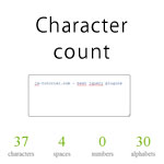 Simple character count using jquery