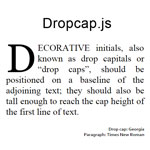 dropcap.js - Beautiful CSS drop caps made easy