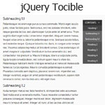 jQuery Tocible - A Table Of Contents navigation