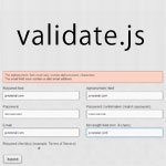 Validate.js - Lightweight JavaScript form validation library