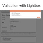 Validation with lightbox