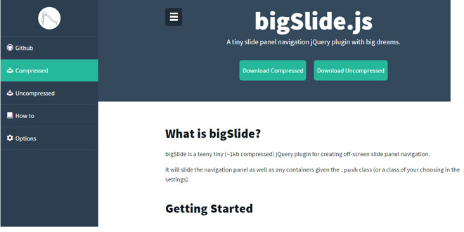 BigSlide - A tiny slide panel navigation