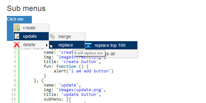contextMenu.js - Create windows like context menu
