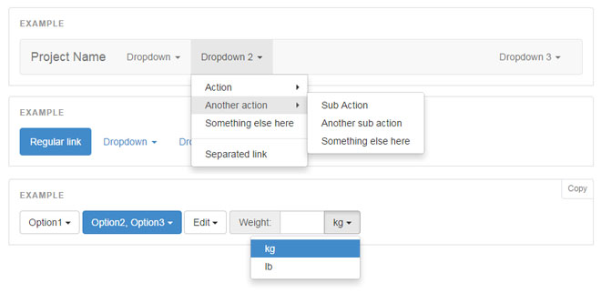 Bootstrap Dropdown Menus Enhancement