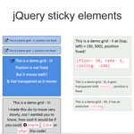 jQuery sticky elements