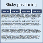 Sticky positioning polyfill for jQuery