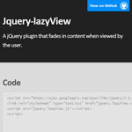 Jquery lazyView - Fades in content