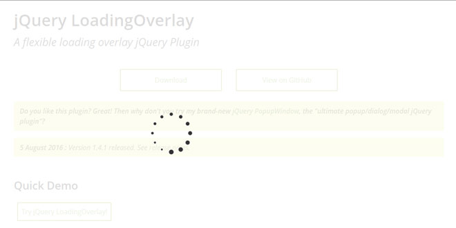 jQuery Loading Overlay