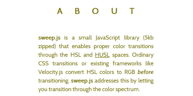 Sweep.js - Smoother color transitions