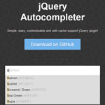 jQuery Autocompleter - Simple, easy, customisable and cache