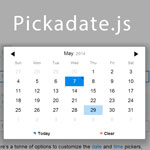 Pickadate.js - Date & time input picker