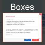 Boxes - Alert box, Confirm box and Prompt box