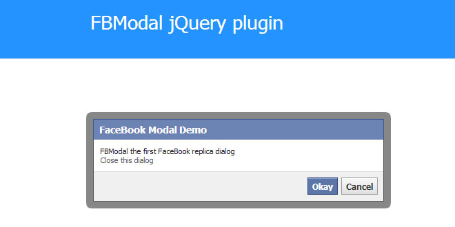 FBModal jQuery plugin