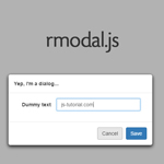 rmodal.js - A simple modal dialog