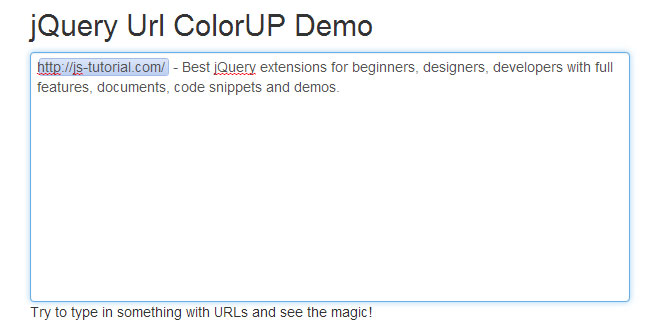 jQuery URL ColorUP