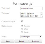 Formsaver.js - Saving and restoring form data