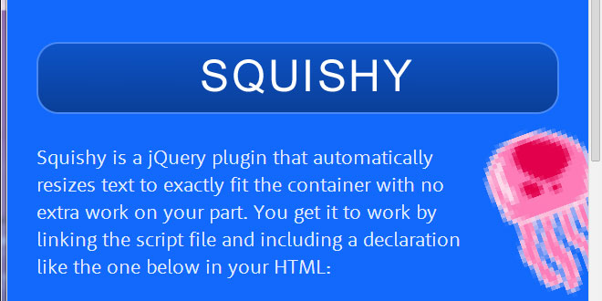 Squishy - automatically resizes text