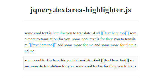 Textarea highlighter