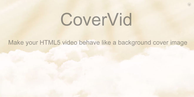 CoverVid - HTML5 video behave like a background cover image