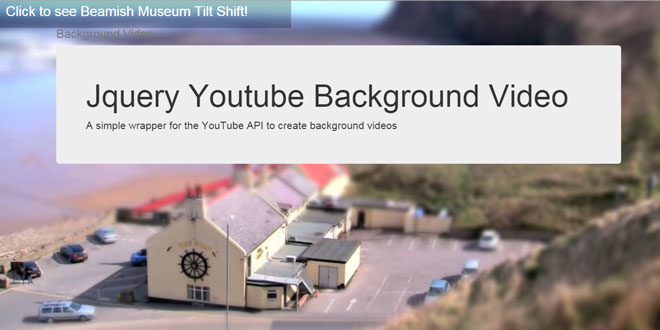 jQuery Youtube Background Video