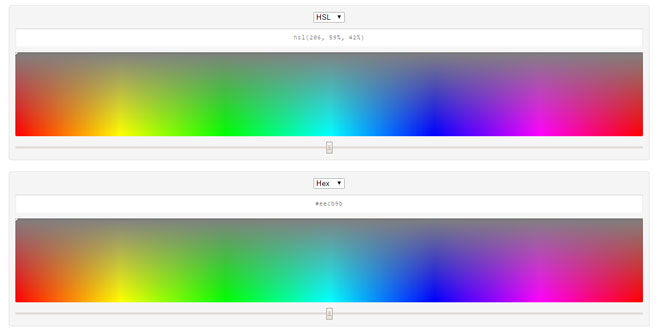 Purty Picker - Visual HSL, RGB and hex color picker