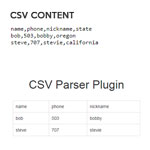 jQuery CSV Parser - Simple CSV Reader