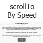 scrollTo By Speed