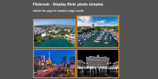 Flickrush - Display flickr photo streams