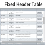 Fixed Header Table