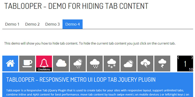 TabLooper : Responsive Loop Tab Metro