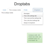 Droptabs - Hiding Bootstrap tabs inside a dropdown