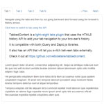 TabbedContent - jQuery lightweight tabs plugin