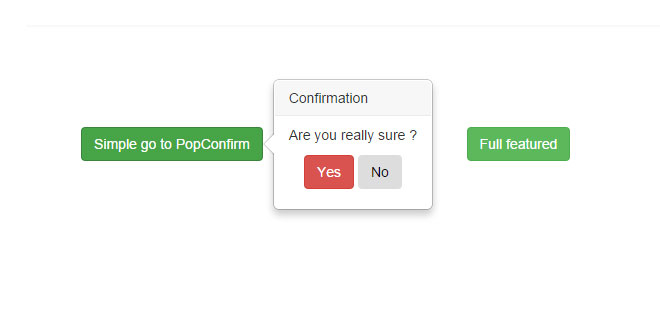 popconfirm - Simple action confirmation plugin