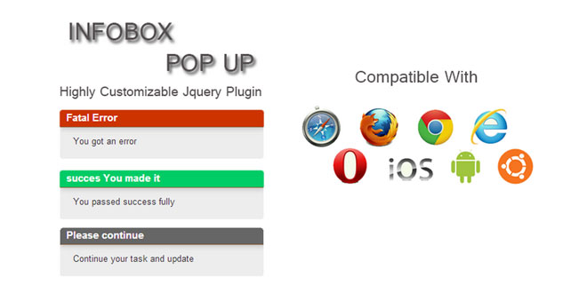 Infobox Error message jquery plugin
