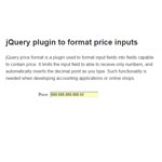 jQuery Price Format